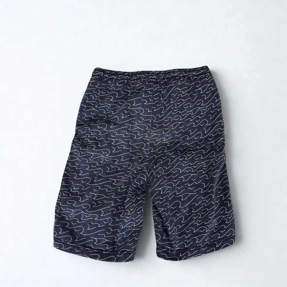 Old Navy Shorts Boys XL 14-16 Wave Print Drawstring Pocket Casual Knit Active